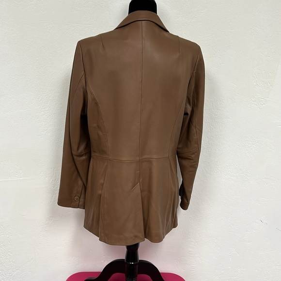Leather jacket brown size large - Picture 2 of 4